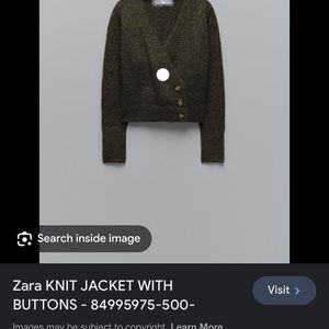 Zara knit jacket with button